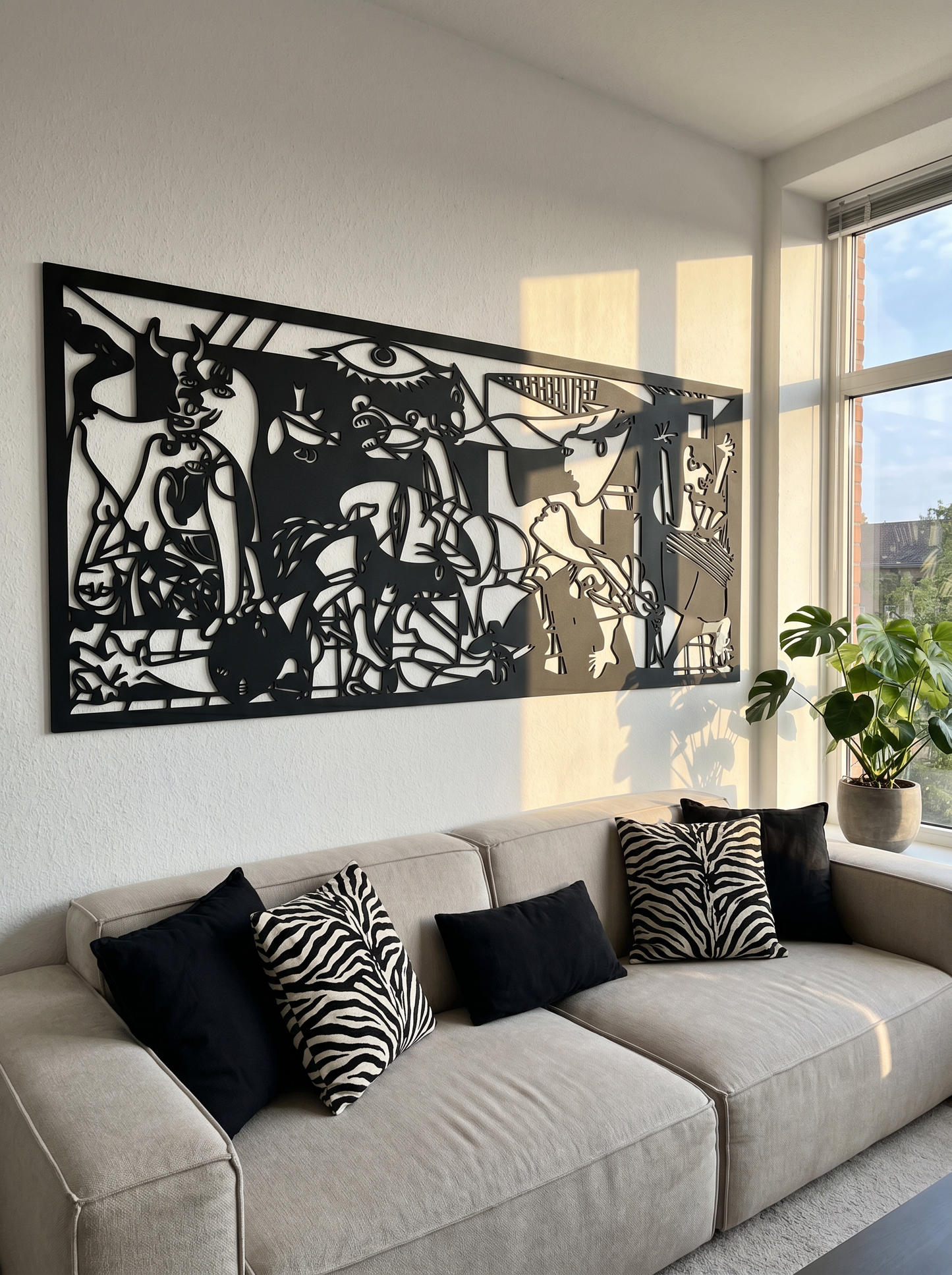 Cuadro para Salón: Silueta Guernica de Picasso