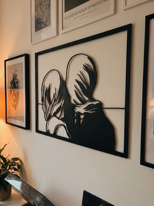 Cuadro para Salón: Silueta The Lovers de Magritte